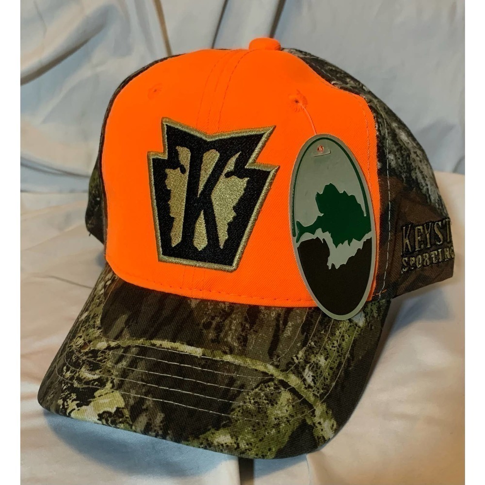 Keystone Shooting Arms Hat Mossy Oak Ball Cap Adjustable Camo/Orange New w/ Tags